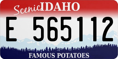 ID license plate E565112