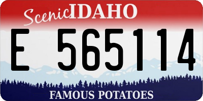 ID license plate E565114