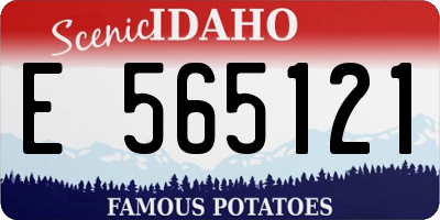 ID license plate E565121