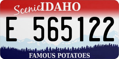 ID license plate E565122