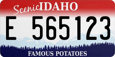 ID license plate E565123