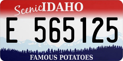 ID license plate E565125