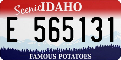 ID license plate E565131