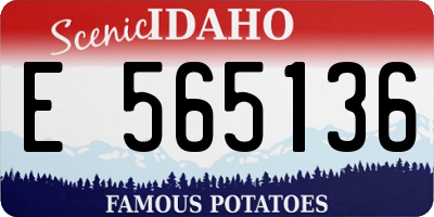 ID license plate E565136