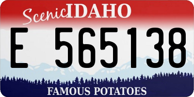 ID license plate E565138