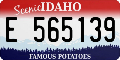 ID license plate E565139