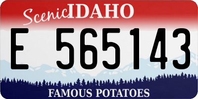 ID license plate E565143
