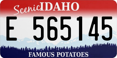 ID license plate E565145