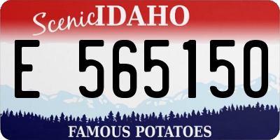 ID license plate E565150