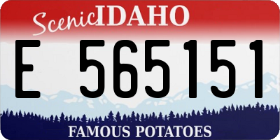 ID license plate E565151