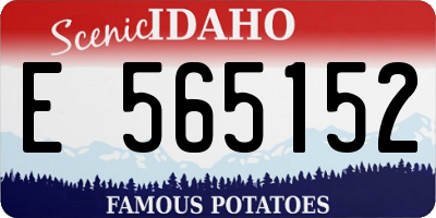 ID license plate E565152