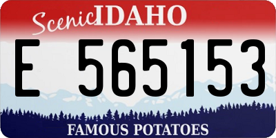 ID license plate E565153