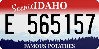 ID license plate E565157