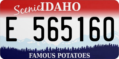 ID license plate E565160