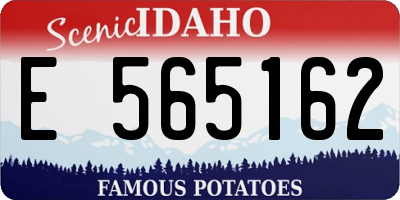 ID license plate E565162
