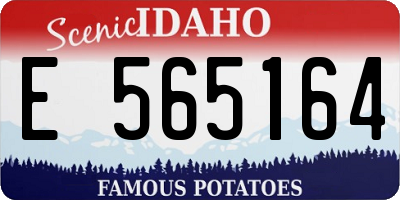 ID license plate E565164