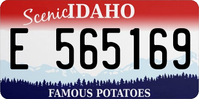 ID license plate E565169