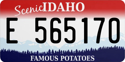 ID license plate E565170