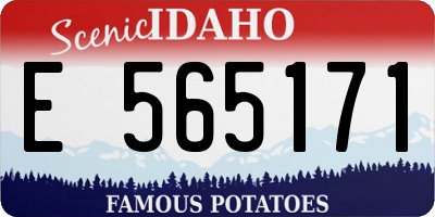 ID license plate E565171