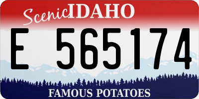 ID license plate E565174