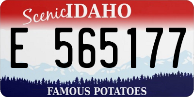 ID license plate E565177