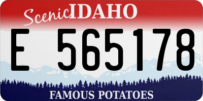 ID license plate E565178