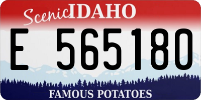 ID license plate E565180
