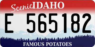 ID license plate E565182