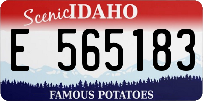 ID license plate E565183