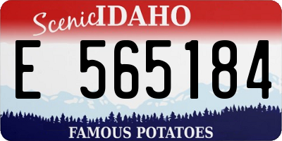 ID license plate E565184