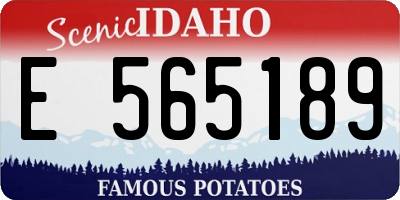 ID license plate E565189