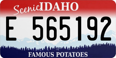 ID license plate E565192