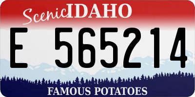 ID license plate E565214