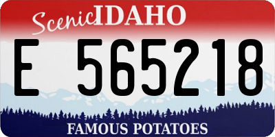 ID license plate E565218