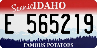 ID license plate E565219