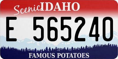 ID license plate E565240