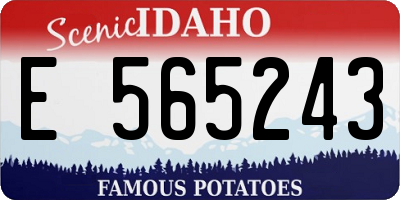 ID license plate E565243