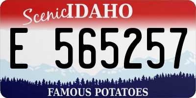 ID license plate E565257