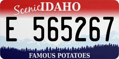 ID license plate E565267