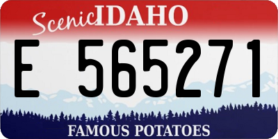 ID license plate E565271