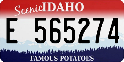 ID license plate E565274