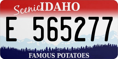 ID license plate E565277