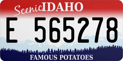 ID license plate E565278