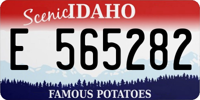 ID license plate E565282