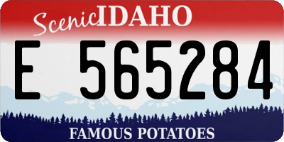 ID license plate E565284