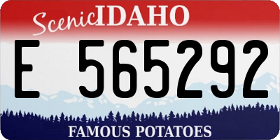 ID license plate E565292