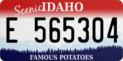 ID license plate E565304