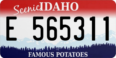 ID license plate E565311