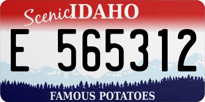 ID license plate E565312