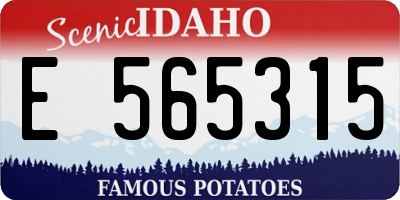 ID license plate E565315